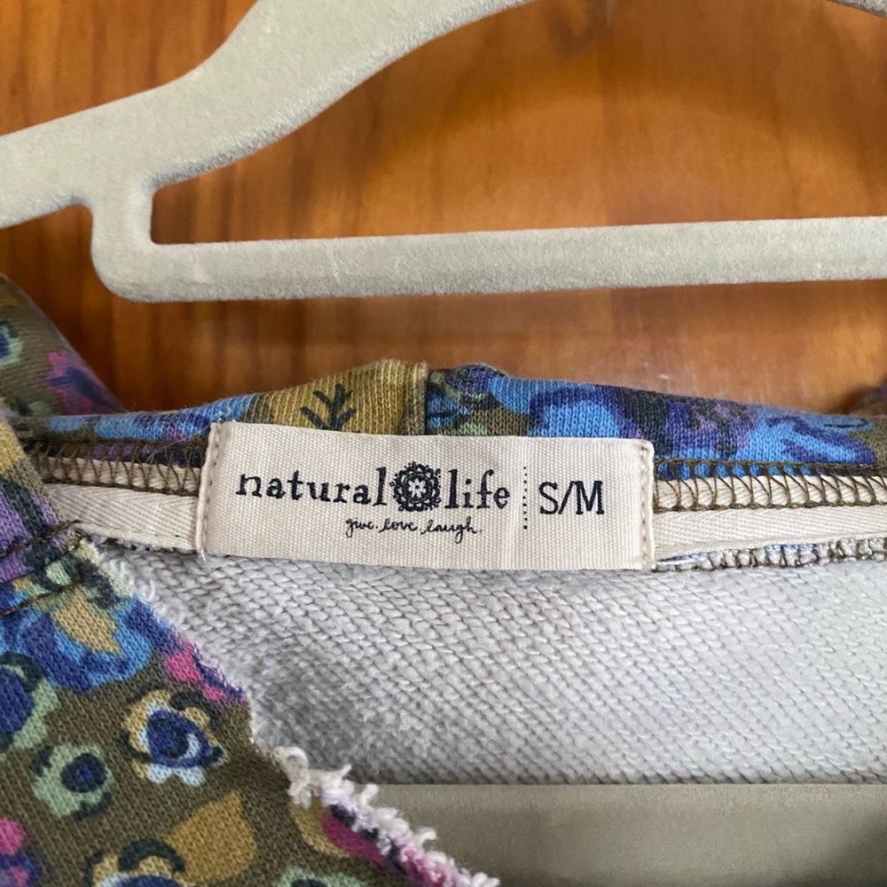 NATURAL LIFE Floral Oversized Sweatshirt - Purple, Blue & Olive - Picture 4 of 5